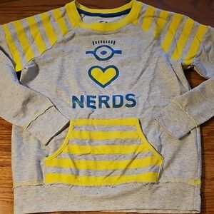 Minions Gray and Yellow Nerds Sweatshirt